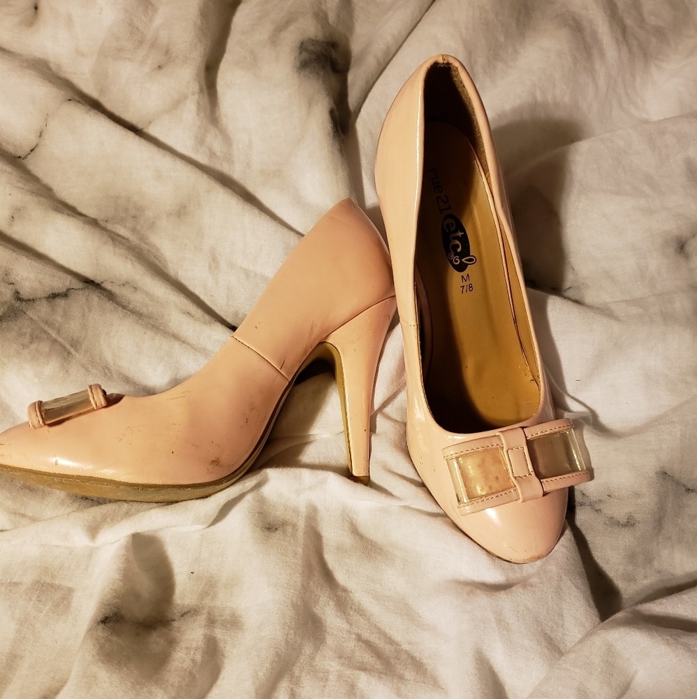 Baby pink heels